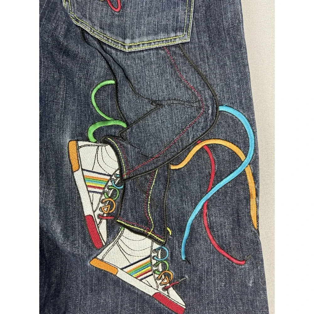 Vintage Coogi Australian Embroidered Baggy Jeans Mens 34x34 (Fits 35x31) Y2K